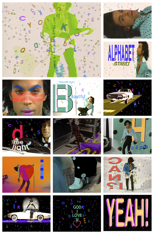 Alphabet St. music video selected snapshots